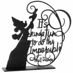 Hallmark Disney Sorcerer Mickey Do The Impossible Metal Quote Figurine
