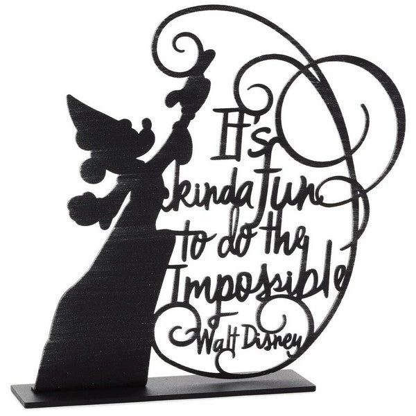 Hallmark Disney Sorcerer Mickey Do The Impossible Metal Quote Figurine 1 Hallmark Disney Sorcerer Mickey Do The Impossible Metal Quote Figurine