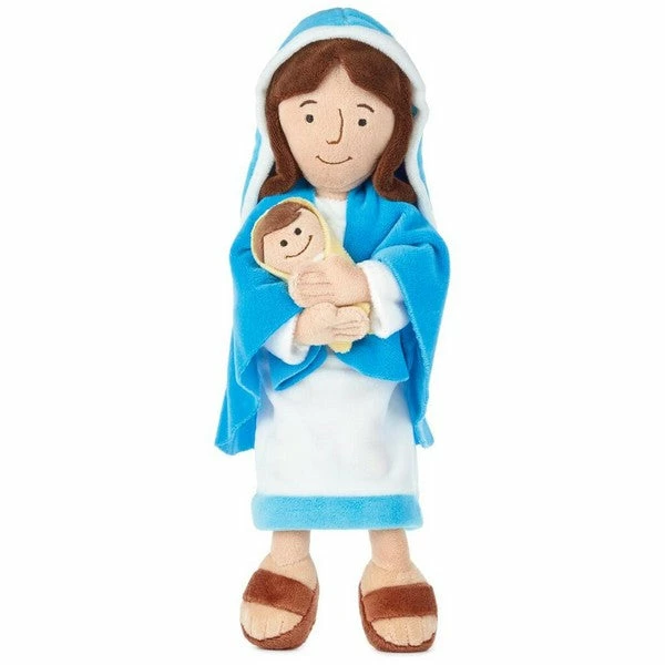 Hallmark Mother Mary Holding Baby Jesus Stuffed Doll 1 Hallmark Mother Mary Holding Baby Jesus Stuffed Doll