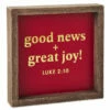 Hallmark DaySpring Candace Cameron Bure Good News Great Joy Wood Quote Sign, 7x7