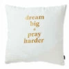 Hallmark DaySpring Candace Cameron Bure Dream Big Pray Harder Throw Pillow