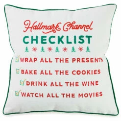 Hallmark Channel Checklist Throw Pillow, 16x16