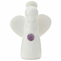 Hallmark Amethyst Angel Of Inspiration Mini Angel Figurine, 2"