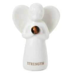 Hallmark Tiger Eye Angel Of Strength Mini Angel Figurine, 2"