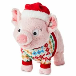 Hallmark Season's Squealings Pig Plush With Sound And Motion, 10"