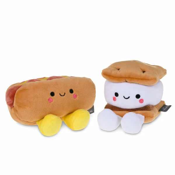 Hallmark Better Together Hot Dog And S'More Magnetic Plush, 4" 1 Hallmark Better Together Hot Dog And S'More Magnetic Plush, 4"