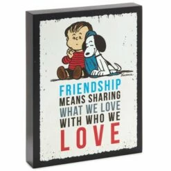 Peanuts® Linus And Snoopy Friendship Wood Quote Sign, 5x6.5