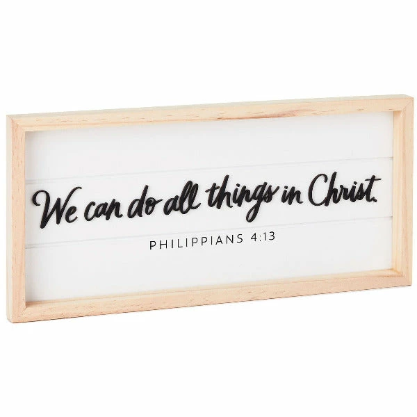 Hallmark We Can Do All Things In Christ Wooden Quote Sign, 15x7 1 Hallmark We Can Do All Things In Christ Wooden Quote Sign, 15x7