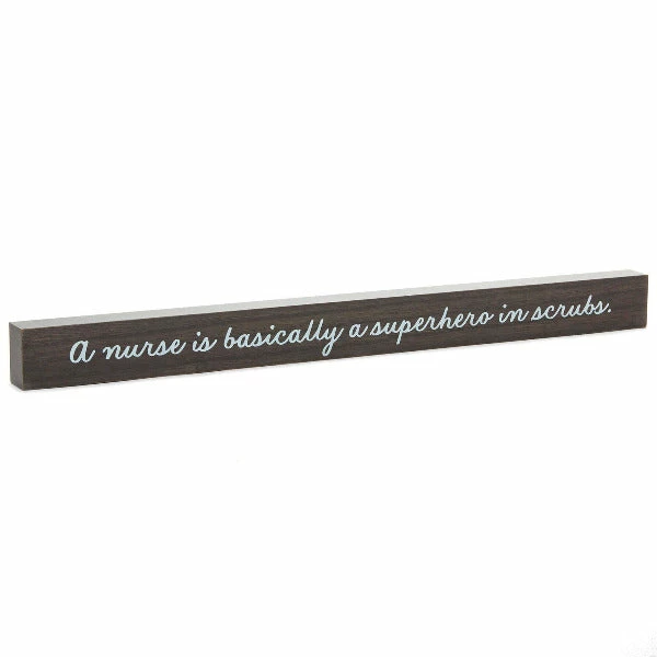 Hallmark Nurse Is Superhero In Scrubs Wood Quote Sign, 23.5x2 1 Hallmark Nurse Is Superhero In Scrubs Wood Quote Sign, 23.5x2