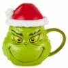 Hallmark Dr. Seuss's How The Grinch Stole Christmas!™ Grinch Santa Sculpted Mug With Sound, 21 Oz.