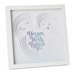 Hallmark Disney 100 Years Of Wonder Dream Wish Believe Framed Art, 10.5x10.5