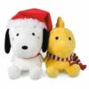 Hallmark Better Together Peanuts® Holiday Snoopy And Woodstock Magnetic Plush, Set Of 2