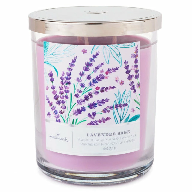 Hallmark Lavender Sage 3-Wick Jar Candle, 16 Oz. 1 Hallmark Lavender Sage 3-Wick Jar Candle, 16 Oz.