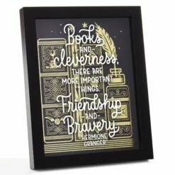Hallmark Harry Potter™ Friendship And Bravery Hermione Granger™ Framed Quote Sign, 8" X 10"