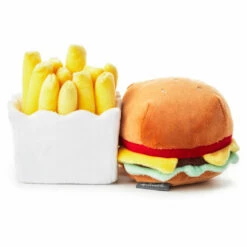 Hallmark Better Together Burger And Fries Magnetic Plush, 5" -Outlet Hallmark Store Cheeseburger and French Fries Magnetic Plush 1KID1643 03