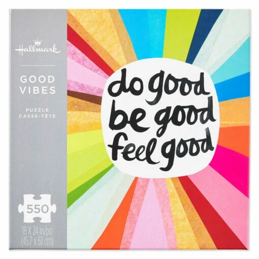 Hallmark Good Vibes 550-Piece Jigsaw Puzzle -Outlet Hallmark Store Good Vibes Colorful Rays 550Piece Jigsaw Puzzle 1PUZ1440 01