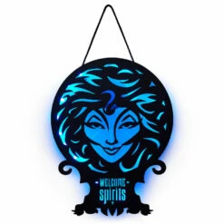 Hallmark Disney The Haunted Mansion Madam Leota Lighted Hanging Sign, 11x16 -Outlet Hallmark Store Haunted Mansion Madame Leota Metal Sign With Light 1HGN1503 03