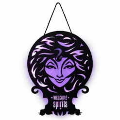 Hallmark Disney The Haunted Mansion Madam Leota Lighted Hanging Sign, 11x16 -Outlet Hallmark Store Haunted Mansion Madame Leota Metal Sign With Light 1HGN1503 04