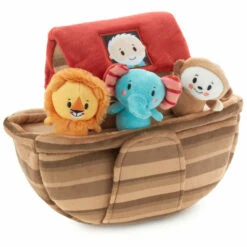 Hallmark Noah's Ark And Animals Plush Playset, 7 Pieces