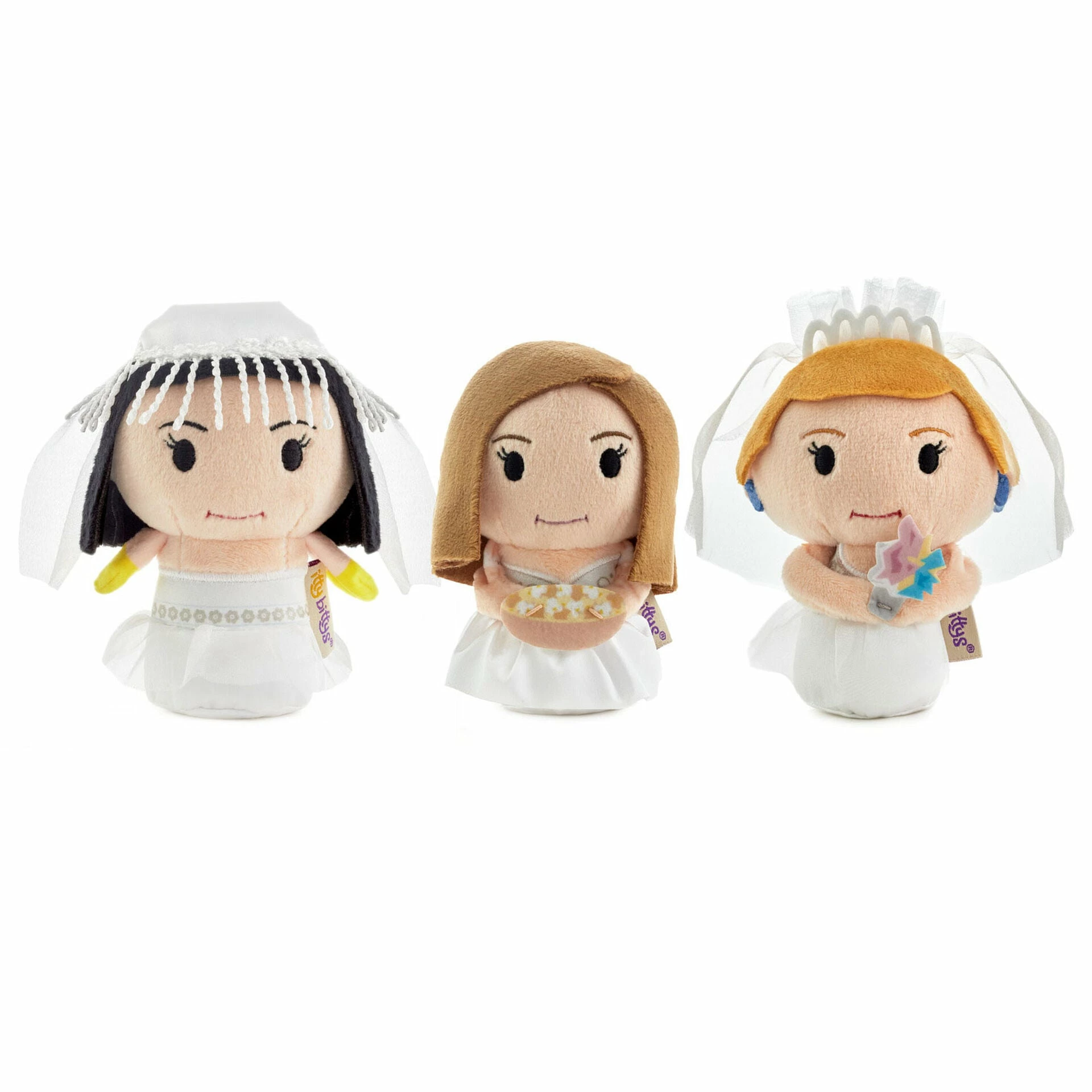 Hallmark Itty Bittys® Friends Monica, Rachel And Phoebe In Wedding Dresses Plush, Set Of 3 2 Hallmark Itty Bittys® Friends Monica, Rachel And Phoebe In Wedding Dresses Plush, Set Of 3 - Image 2
