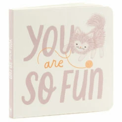 Hallmark MopTops Furry Cat Stuffed Animal With You Are So Fun Board Book -Outlet Hallmark Store MopTops Plush Cat Stuffed Animal Board Book 1KID1533 04