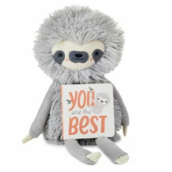 Hallmark MopTops Sloth Stuffed Animal With You Are The Best Board Book