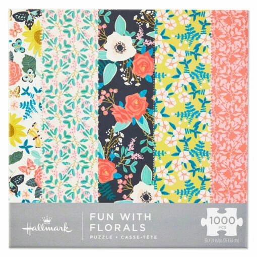 Hallmark Fun With Florals 1,000-Piece Jigsaw Puzzle -Outlet Hallmark Store Pretty Flower Patterns 1000Piece Jigsaw Puzzle 1PUZ1438 01